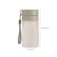 thumbnail image 2 of Fasiaou Large Capacity Sports Water Bottle Portable Outdoor Tumbler Cup For Students Couples With Tea Infuser Flower Tea Cup Plastic Water Bottle(400ML)Gray, 2 of 6