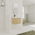 thumbnail image 2 of FFZ 24 Inch Bathroom Vanity With Ceramic Basin, Wall Mounted Floating Vanity Sink Combo, Wooden Storage Cabinet With Double Doors For Bathroom,Oak, 2 of 4