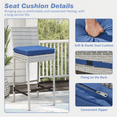 thumbnail image 3 of AVAWING Outdoor Bar Stools Set of 4, Wicker Woven Patio Stools & Patio Bar Chairs, Gray, 3 of 7