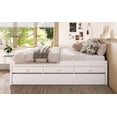 thumbnail image 6 of Bellemave Full Size Platform Bed with Storage Drawers, Wood Full Bed with Trundle, Full Daybed with Drawers for Teens, Adults, White, 6 of 10