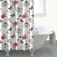 thumbnail image 4 of Pioneer Flower Floral Print Pattern Shower Curtain 72"x84", Bathroom Decorative Shower Curtain Set with 12 Hooks, Waterproof Washable, 4 of 6
