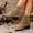 Khaki, variant on Women Faux Suede Slouch Ankle Boots Pointed Toe Block Heel Short Booties Fall Winter Versatile Ruched Calf Fashion Walking Shoes for Date Street Office Outfits