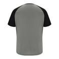 thumbnail image 4 of ITSAME Men's Raglan Tee, Crew Neck Short Sleeve Classic Fit Summer Casual Gym T-Shirt Gray M, 4 of 6