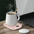 thumbnail image 2 of Electric Beverage Warmer Heating Plate for Desk with 8H Auto Shut off 3 Temperature Setting, Portable Beverage Cup Heater for Coffee Tea Water Pink, 2 of 12
