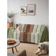 thumbnail image 6 of Sage Green Sofa Covers for 2-3 Cushion Couch L-Shaped Sectional, Farmhouse Wood Grain Vintage Brown Striped Washable Sofa Covers Slipcover for Living Room Furniture, Couch Cover Blanket 71"x134", 6 of 9