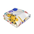 thumbnail image 3 of XMXT Throw Blanket, Jumping Cartoon Tiger Machine Washable Blankets for Sofa, 50 x 40 inches, 3 of 9