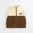 thumbnail image 6 of Ugoldhm Girls Boys Fleece Vest Color Block Full Zip Sleeveless Jacket Kids Winter Warm Outterwear, 6 of 8