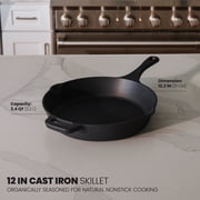 Thyme & Table 12 Smooth Milled Cast Iron Skillet