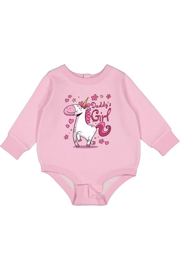 Daddy's Girl Unicorn Baby Fleece Bodysuit