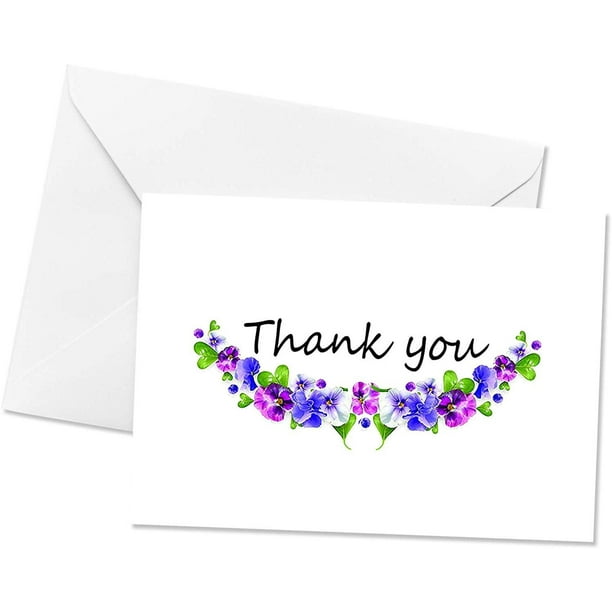 Thank You Cards with Envelopes - 11 Sets of 11 x 11 Inches Amazing White  Blank Note Cards - For Invitation Letter, Greetings, Announcements for