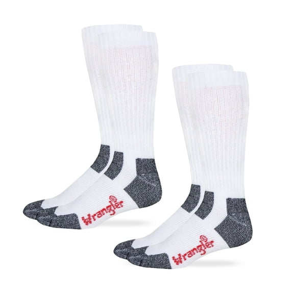 Wranglers Men's Steel Toe Full Cushion Ultr-Dri Boot Socks 2 Pair Pack