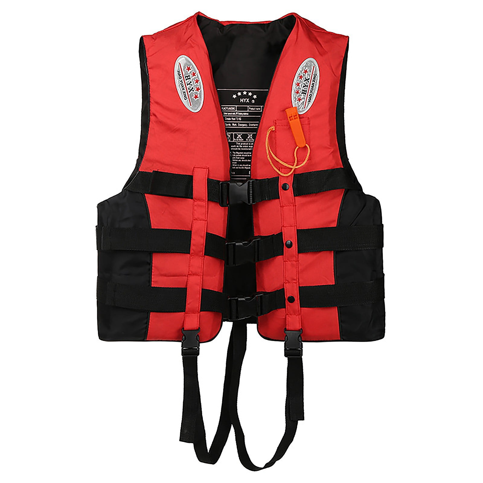 Adjustable Buoyancy Life Jacket for Adults & Kids, Oxford Cloth Fishing Watersport Safety Vest with Reflective Strips, USCG Approved Flotation Aid for Swimming Boating,Red 2XL
