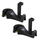 thumbnail image 1 of 2 ganchos para reposacabezas de coche con soporte para teléfono, colgador para el respaldo del asiento, para bolso, cartera, comestibles, tela, clips multifunción 2 en 1 portátiles (negro), 1 of 5
