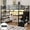 Black, variant on Mirightone Full Size Metal Loft Bed Frame, Pink Loft Bed with L-Shaped Desk, Shelves & Wardrobe Storage, LED Lights & Built-in Charging for Teens, Adults