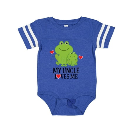 

Inktastic My Uncle Loves Me Frog Gift Baby Boy or Baby Girl Bodysuit