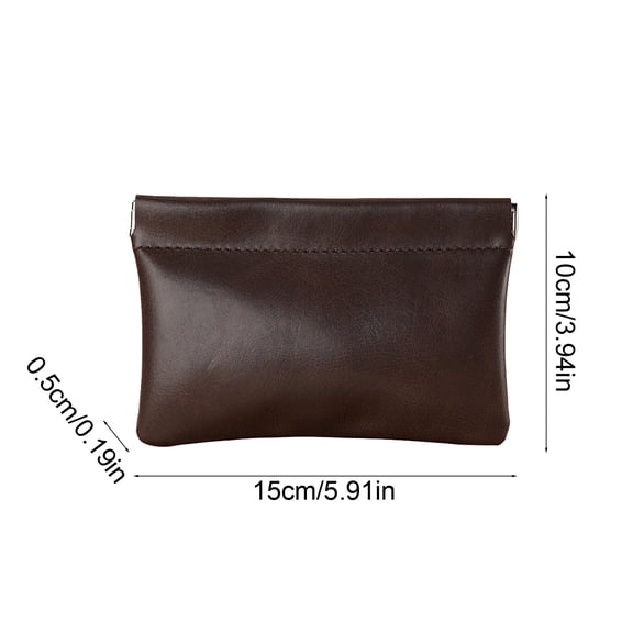 Rkxzt Faux Leather Coin Purse,Automatic Closure PU Leather Coin Purse Organizer 5.9x3.9"Portable Jewelry Pouch,Storage Organization
