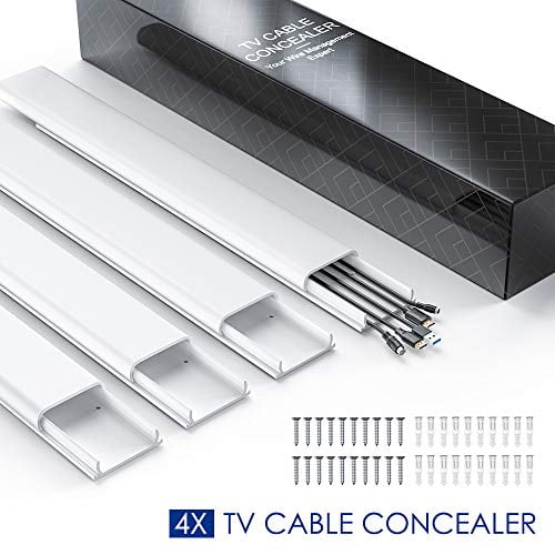 Tv Cable Concealer 62 8in Cord Cover On Wall Pvc Paintable Raceway Kit To Organize Cables Mounted Canada - Wall Mounted Tv Cable Hider Tv Cable Concealer 62 8in Cord Cover On Wall Pvc Paintable Raceway Kit To Organize Cables Mounted Canada - Wall Mounted Tv Cable Hider