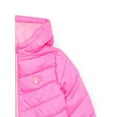thumbnail image 2 of Pink Platinum Girls Solid Quilted Puffer Coat with Hood, Sizes 4-16, 2 of 3