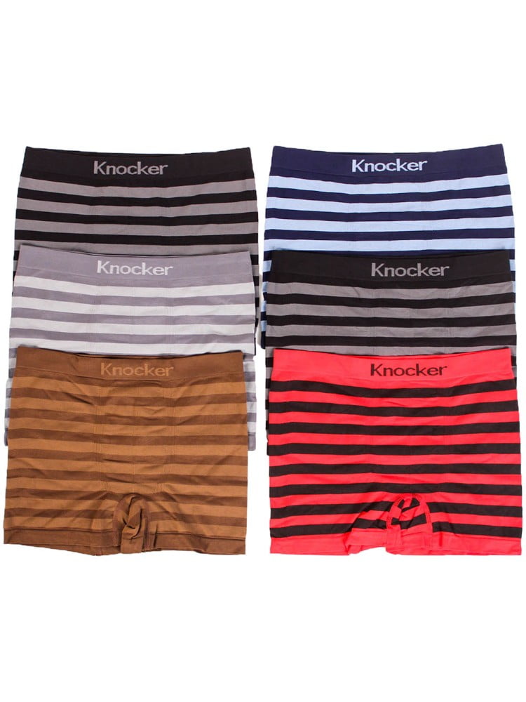 Knocker Knocker 6 Men's Seamless Boxer Briefs UnderwearFull Stripes