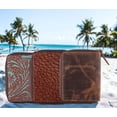 thumbnail image 4 of Cartera para pasaporte F&L CLASSIC de piel floral turquesa con RFID, 4 of 5