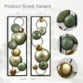 thumbnail image 4 of LuxenHome Set of 2 Multi-Color Circles Abstract Metal Wall Decor Wall Art Hanging Wall Sculpture, 4 of 9
