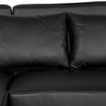 thumbnail image 5 of Flash Furniture Back Bay Upholstered Accent Pillow Back Sectional with Left Side Facing Chaise in Black LeatherSoft, 5 of 8