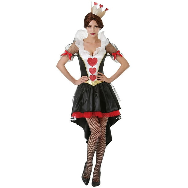 Boo Inc Queen Of Hearts Halloween Costume For Women Alice In Wonderland Dress Up Walmart Com