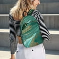 thumbnail image 5 of Rocae Green And Gold Marble for Canvas College Laptop Backpack for Men Women -Small, 5 of 5