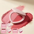 thumbnail image 3 of Heart Shaped Double Color Powder Blusher, 2-in-1 Blush Palette, Blendable Matte Powders, Smooth And Not Greasy,Daily Makeup 3g, 3 of 7