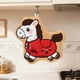 thumbnail image 5 of Baño Decorativo Toallas de Mano Año Del Caballo Lindo Patrón 23x20.5cm, Poliéster Rojo, Peluche Absorbente, Colgando para la Cocina Del Baño, 5 of 6
