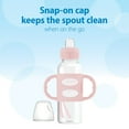 thumbnail image 6 of Dr. Brown's Milestones Narrow Sippy Bottle with 100% Silicone Handles and Soft Sippy Spout, 8oz/250mL, 6m+, BPA Free, Light Pink, 1 Pack, 6 of 13