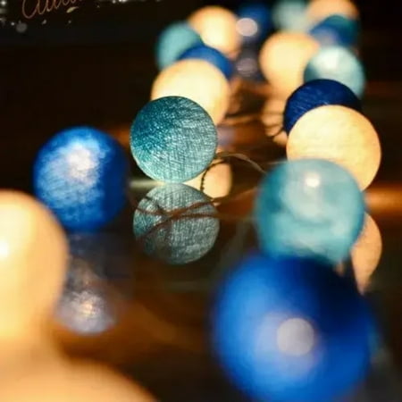 

HNGPNGH 20 LEDs Cotton Balls Garland String Lights Christmas USB/Battery Powered Fairy Lighting Holiday Wedding Xmas Party Decor