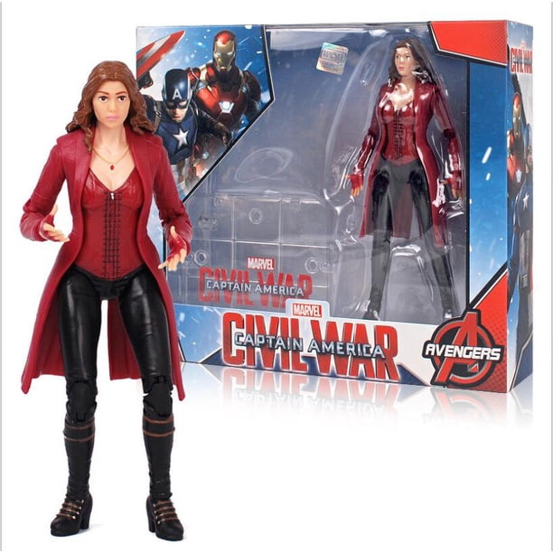 Figuras de acción de los vengadores de Marvel, Hulk, Ironman, Wanda, Thanos, Capitán América, Anime movible, juguetes para niños, 16cm Fivean unisex