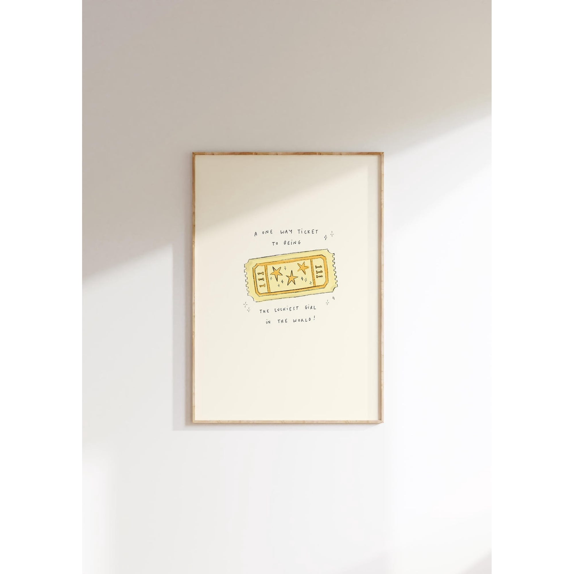 Luckiest Girl Manifesting Wall Art Print Positive Quote Home Decor
