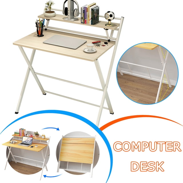 Mohdy Home Office Desk/Bedroom Desktop Computer Desk (80Cm Maple/Cherry Wood),Computer Desk Modern Sturdy Office Desk Writing Study Desk Laptop Notebook Table,Material:High Quality