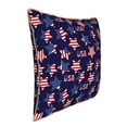 thumbnail image 2 of Fotbe American Stars Pattern Velvet Decorative Throw Pillow Covers with Elegant Piping, Soft Plush Cushion Cover for Sofa, Bed, Car, Office-18"x18", 2 of 8
