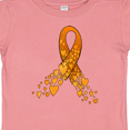 thumbnail image 4 of Inktastic Leukemia Awareness with Orange Ribbon Made of Hearts Boys or Girls Baby T-Shirt, 4 of 5