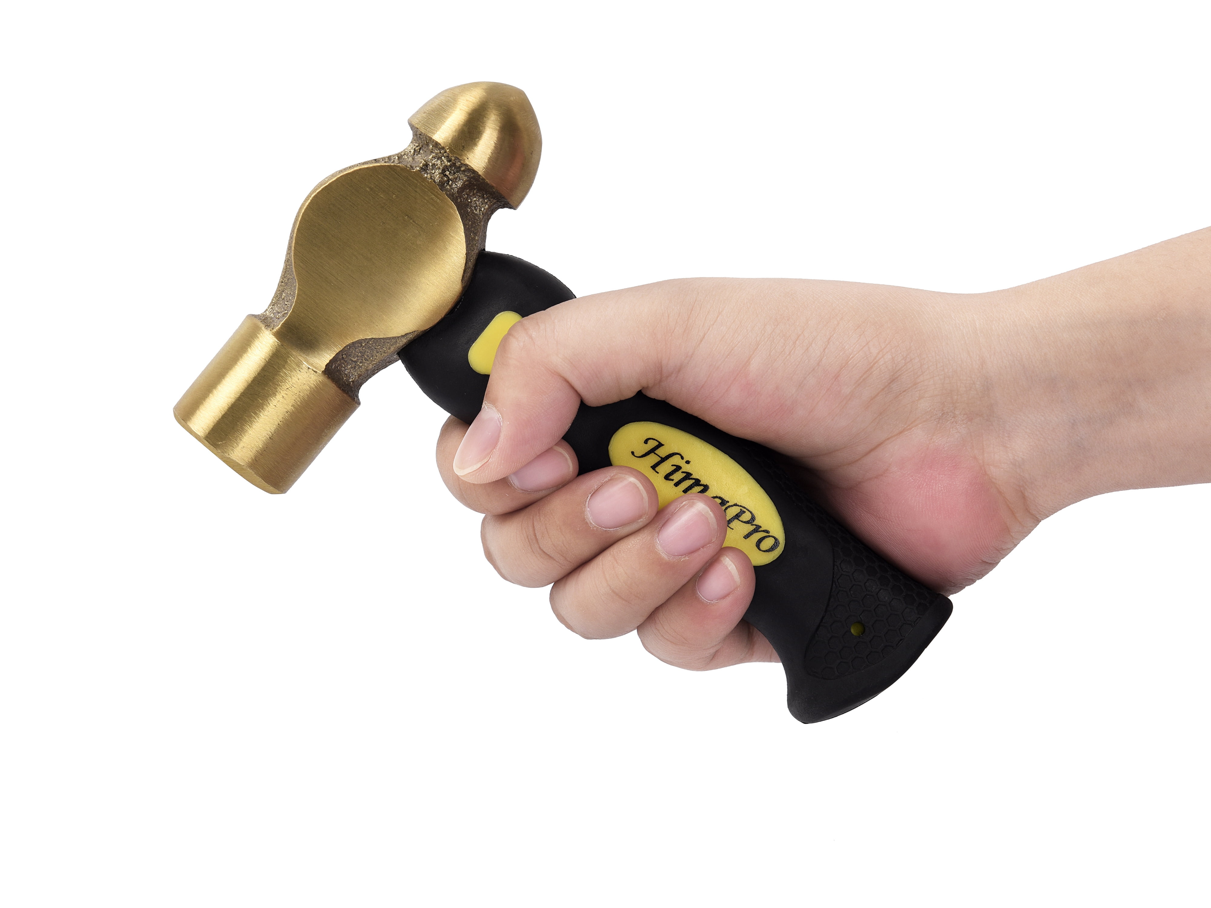 HimaPro One Pound Brass Metal Stamping Ball Pein Hammer with a Complimentary Heart Stamp