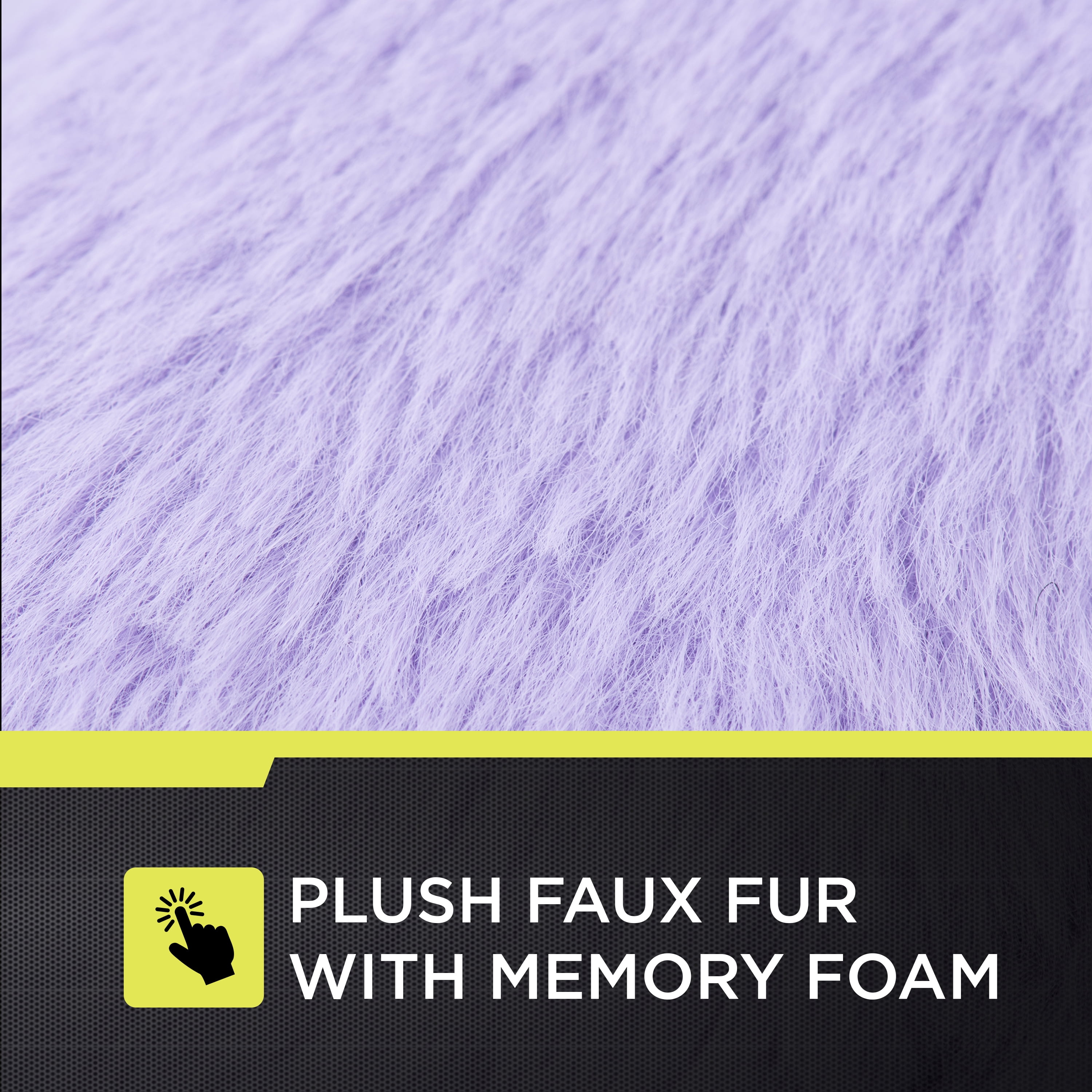Auto Drive Lavender Faux Fur Memory Foam Universal Steering Wheel Cover