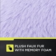 thumbnail image 4 of Auto Drive Lavender Faux Fur Memory Foam Universal Steering Wheel Cover, 4 of 5