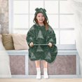 thumbnail image 7 of FORMRS Wearable Blanket Hoodie with Sleeves for Kids Cozy Flannel Sweatshirt, New Year Tree Pattern, 7 of 7