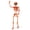 orange, variant on imerelez 5.5ft Full Size Skeleton, Pre-Lit Poseable Halloween Skeleton with Green LED Eyes & Chest, Life-Size Indoor Outdoor Decoration