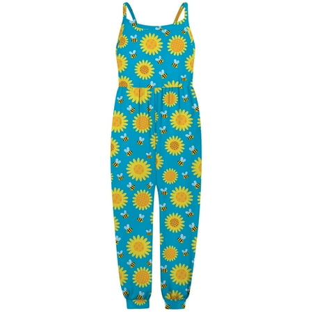 

Funicet Baby Backless Strap Slouch Jumpsuit for Toddler Girls Cute Harem Romper Pants Floral Jumpsuits with Pockets