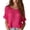 Hot Pink, variant on WHEANG Crochet Tops for Women New Arrival Women's Hollow Out Short Sleeve Cover Up Bohemian Style Beach Vacation Casual Loose Fit Holiday Tops for Women Beige Size XL Summer Sales Under $8