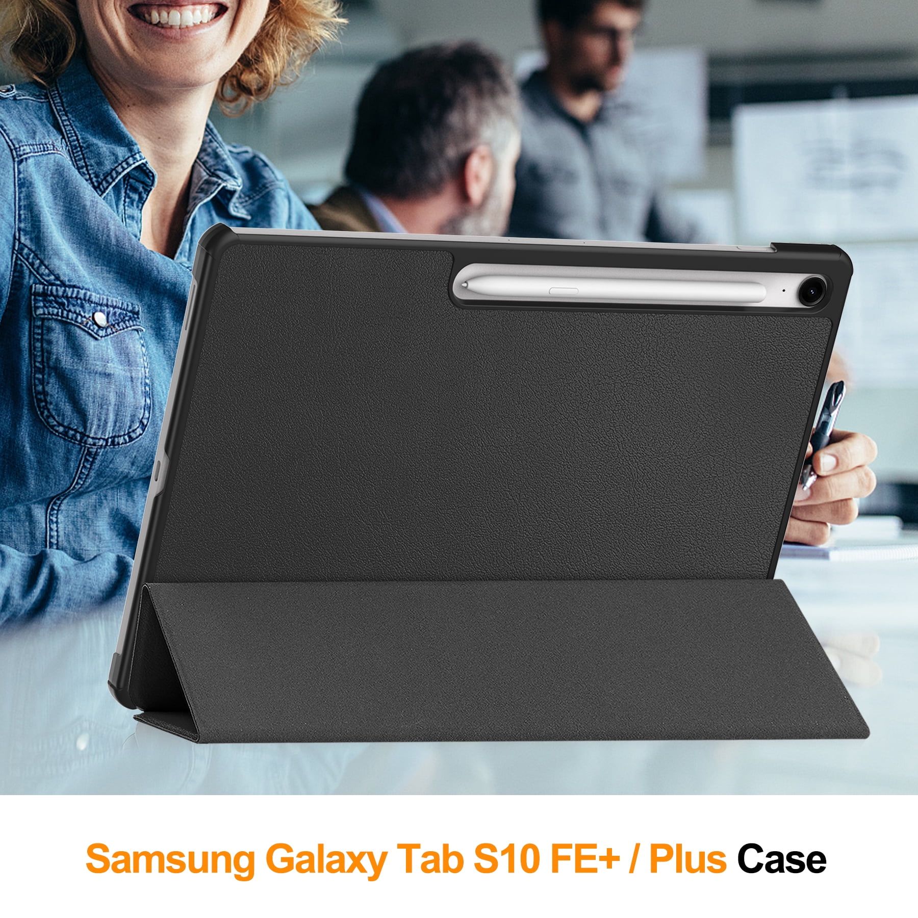 GalaxyTab S10 FE+(グレー) +専用 スマートカバー(ブラック) Allytechgroup Slim Case for Samsung Galaxy Tab S10 FE+ 13.1 Inch