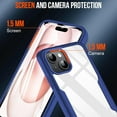 thumbnail image 6 of for IPhone 15 case Clear 360° Full Body Protective Shockproof Phone Case Cover for Apple IPhone 15 case Slilcone TPU Slim Thin for IPhone 15 phone case Front + Back Dual Layer Protection (Bluee), 6 of 14
