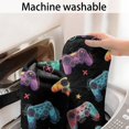 thumbnail image 5 of Colorful Controllers Games Icons Black Pattern Bathroom Rugs Mat,Non Slip Microfiber Bathroom Rug,Rubber Backing,Soft Bathroom Mats for Bathroom Floor,Tub and Shower,60x24in(150x60cm), 5 of 5