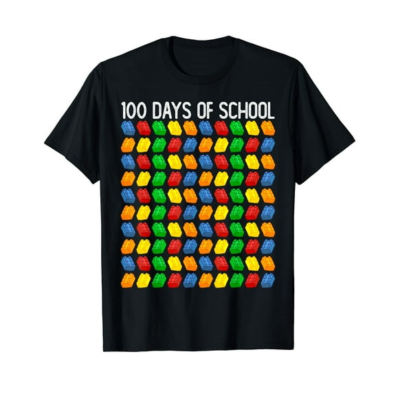 Master Builder Funny Building Blocks 100 Days of School Kids T-Shirt