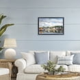 thumbnail image 3 of Stupell Industries Coastal Village By A River Black Floating Frame Canvas Art, 25 x 17, by Eugene Boudin, 3 of 8