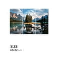 thumbnail image 6 of DecorArts - Spirit Island, Jasper National Park.Lake with Mountain Forest(Triptych). Giclee Canvas Prints for Wall Decor.48x32", 6 of 6